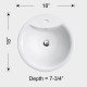 DFS-CV08W CASTOR - Ceramic Vessel Sink