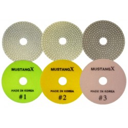 MustangX 3 Step Polishing Pads for Quartz