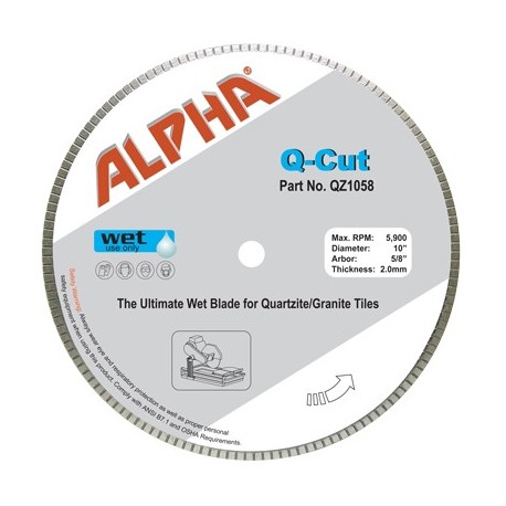 Alpha Q-Cut Blade for Quartzite