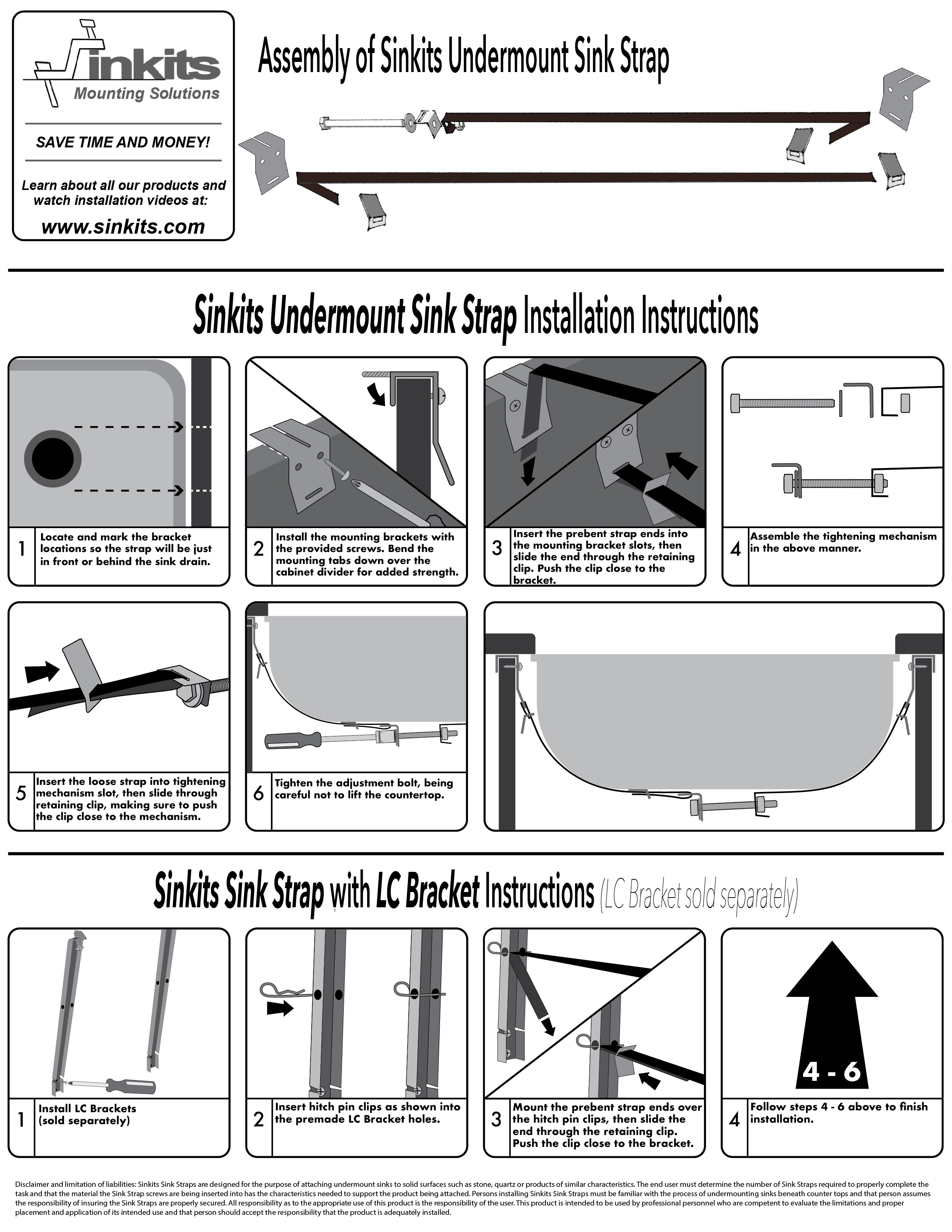 How To Mount Undermount Sink Sinkits Undermount Sink Strap