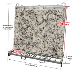 Weha Extra Tall Double Sided Transport Cart (94" x 43" x 94")