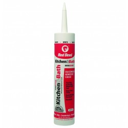 Red Devil Duraguard Kitchen & Bath Siliconized Acrylic Caulk, 10.1 oz