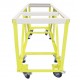 Weha Yellow Work Table w/ White Locking Rubber-  28" x 84" x 40