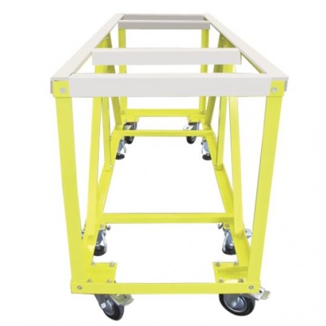 Weha Yellow Work Table w/ White Locking Rubber-  28" x 84" x 40